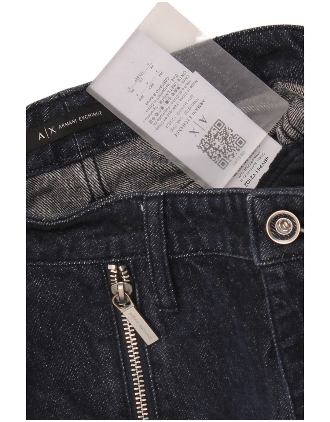 Armani Exchange Jean fuselé pour femme US 4 Small W26 L27 Bleu marine