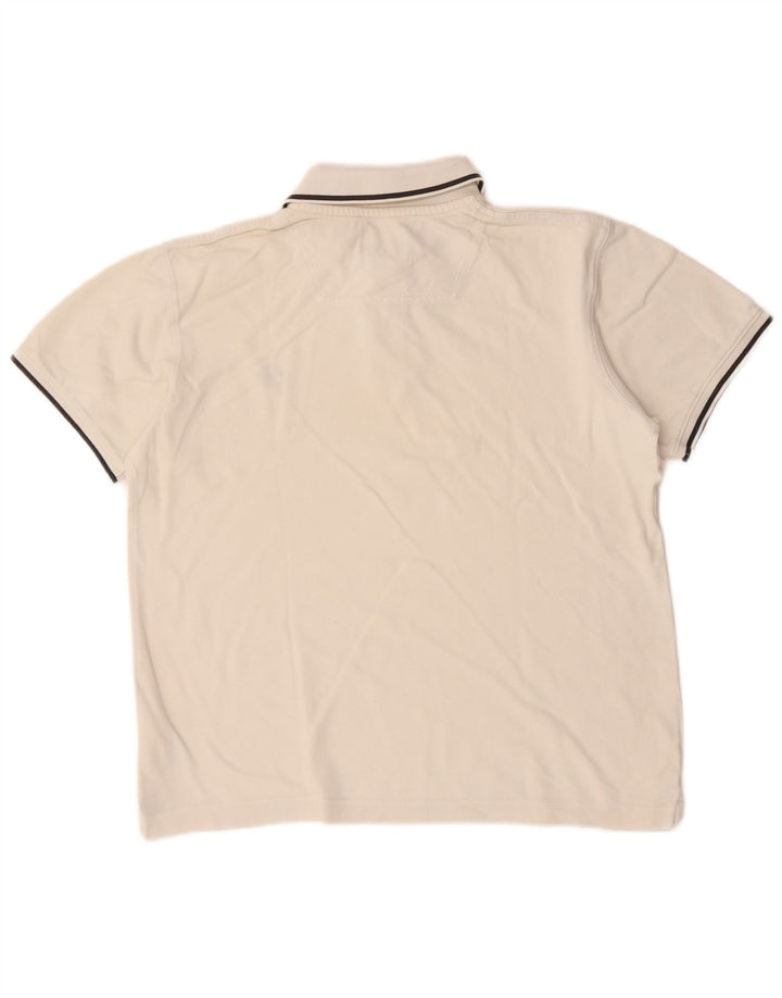 Timberland Polo Regular Fit Homme Blanc Rayé Coton