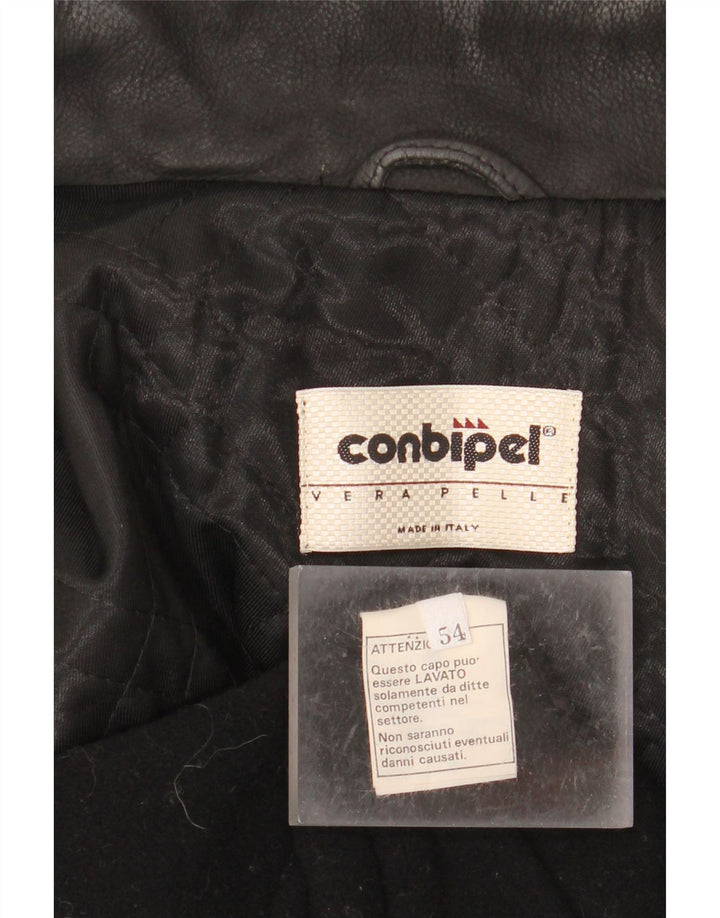 CONBIPEL Manteau en Cuir Homme IT 54 XL Cuir Noir