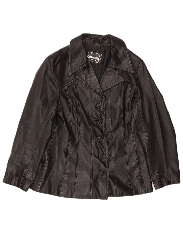 C&A Veste en cuir femme EU 42 Grand cuir noir