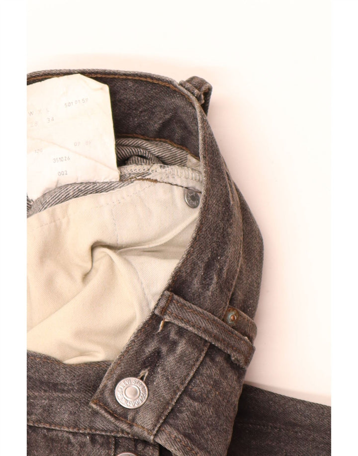 Levi's Jean Droit 501 Homme W28 L28 Gris Coton