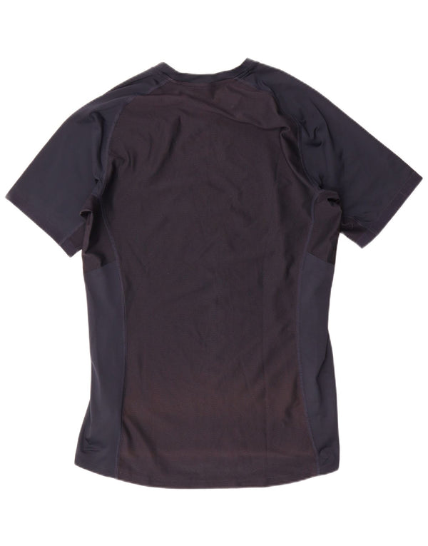 Nike T-shirt Dri Fit pour femme UK 14 Bleu marine moyen Colourblock