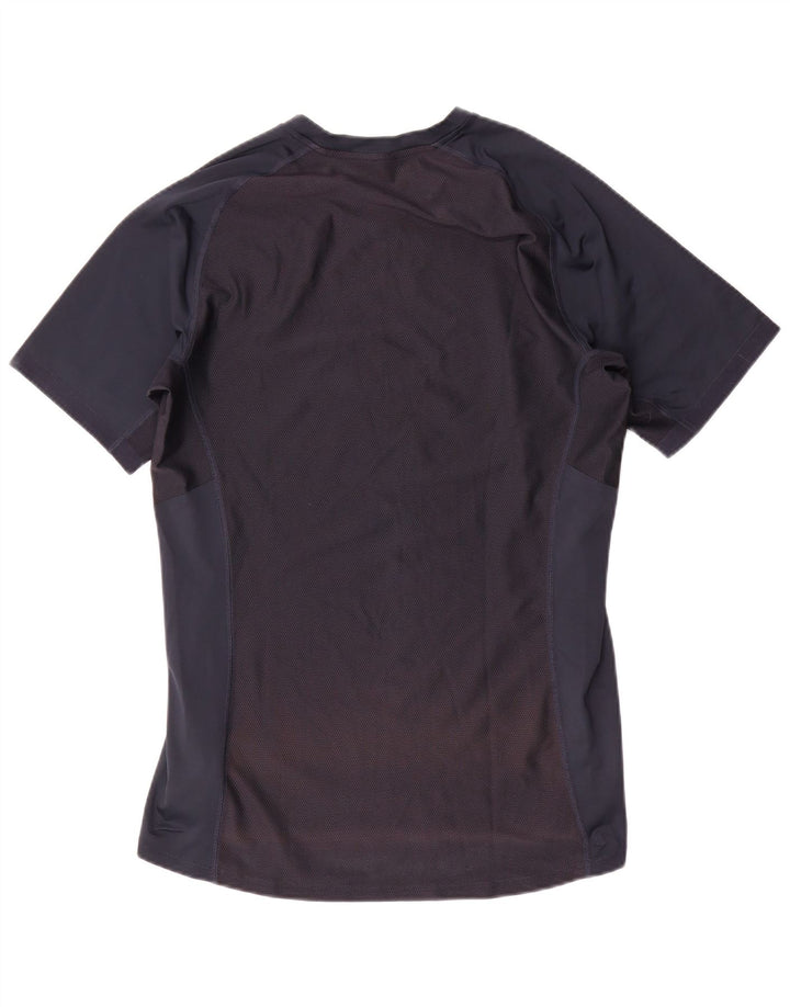 Nike T-shirt Dri Fit pour femme UK 14 Bleu marine moyen Colourblock