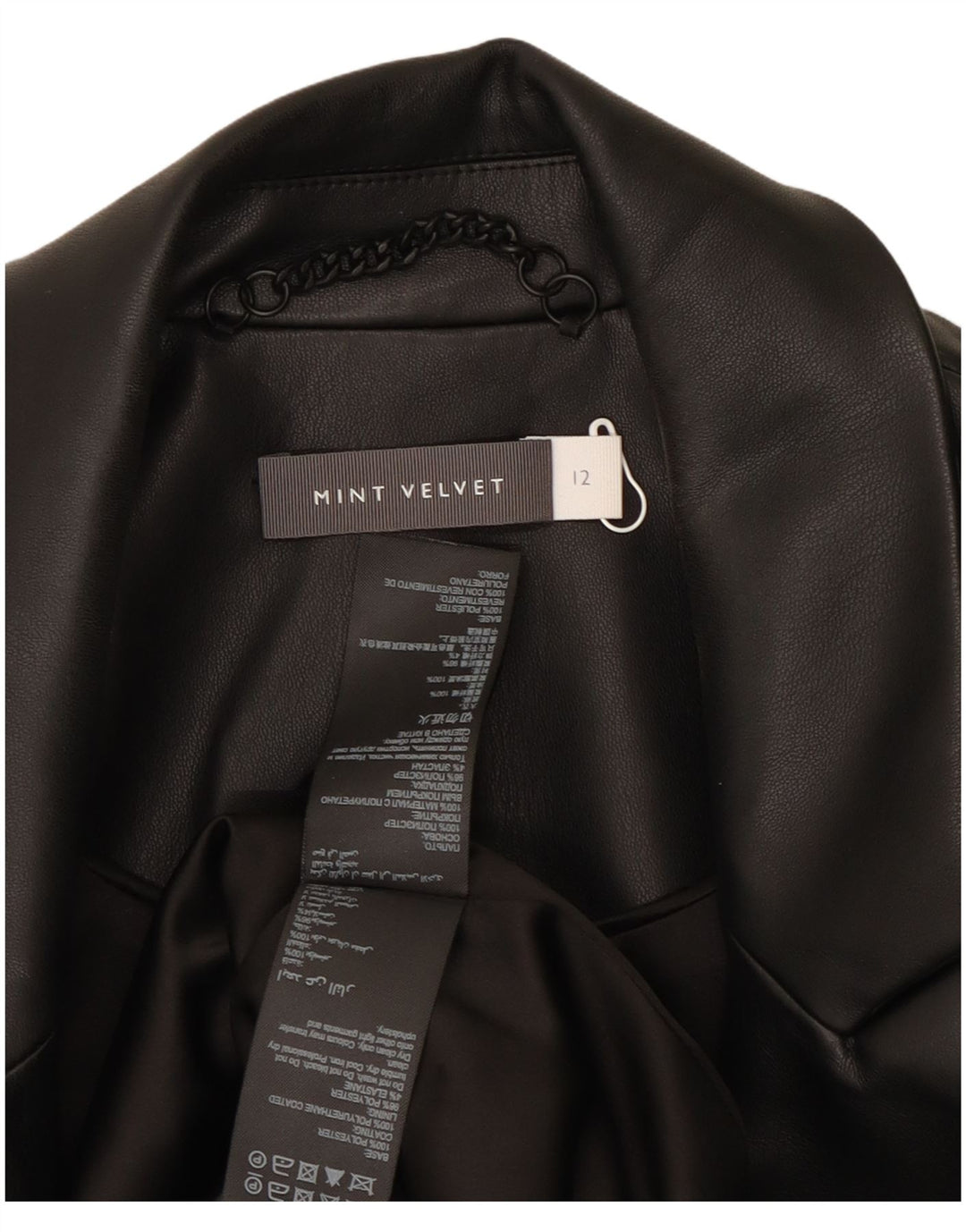 MINT VELVET Veste blazer double boutonnage pour femme UK 12 Noir moyen