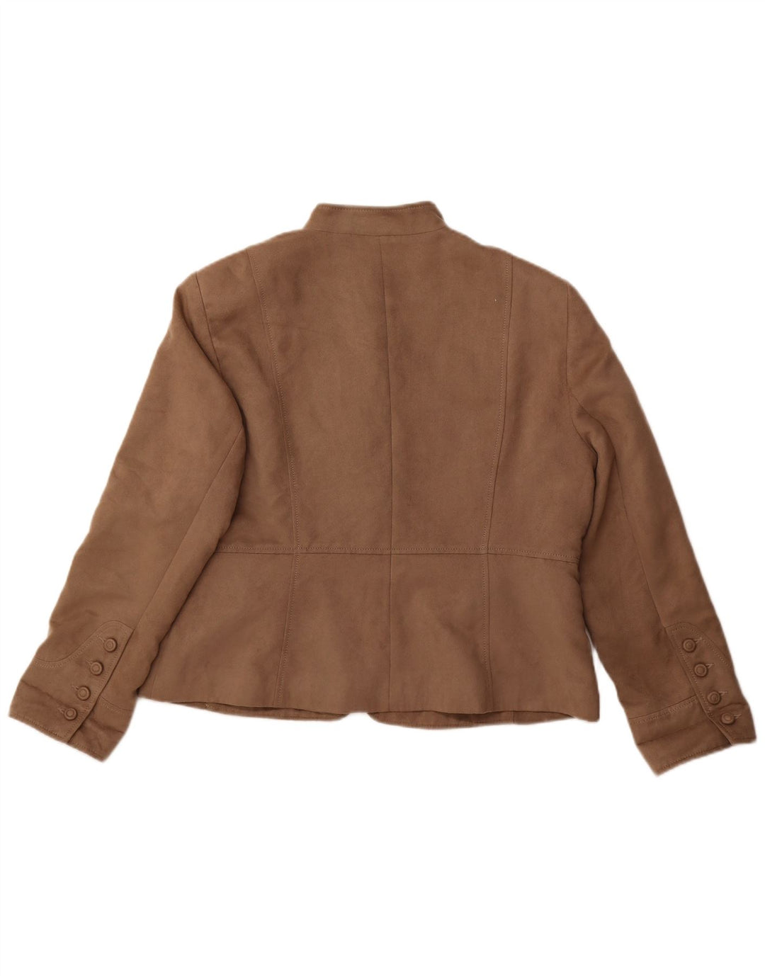 M&Co Veste blazer en simili cuir à 6 boutons pour femme UK 20 2XL Beige Polyester