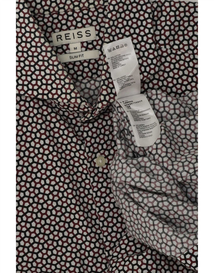 Reiss Chemise Slim Fit Coton Géométrique Multicolore Moyen Homme
