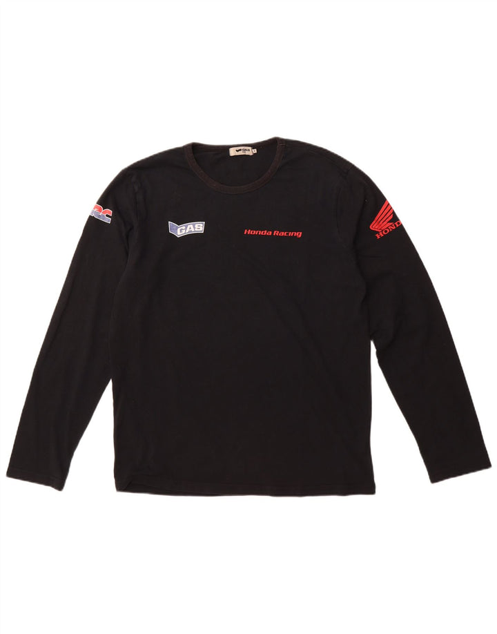 GAS Honda Racing Graphic Haut à manches longues pour homme Noir moyen