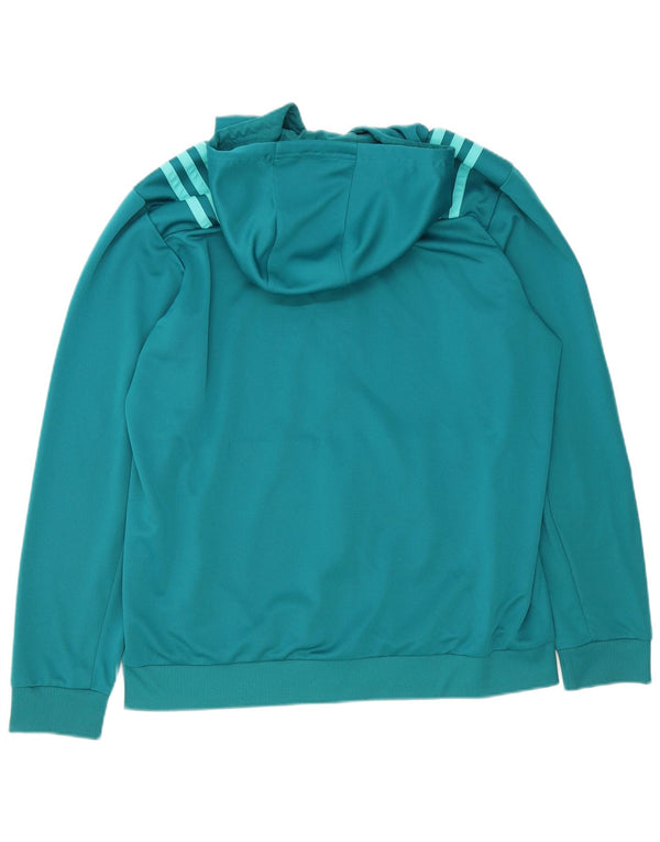 Adidas Munster Rugby Veste de survêtement à capuche pour homme XL Turquoise