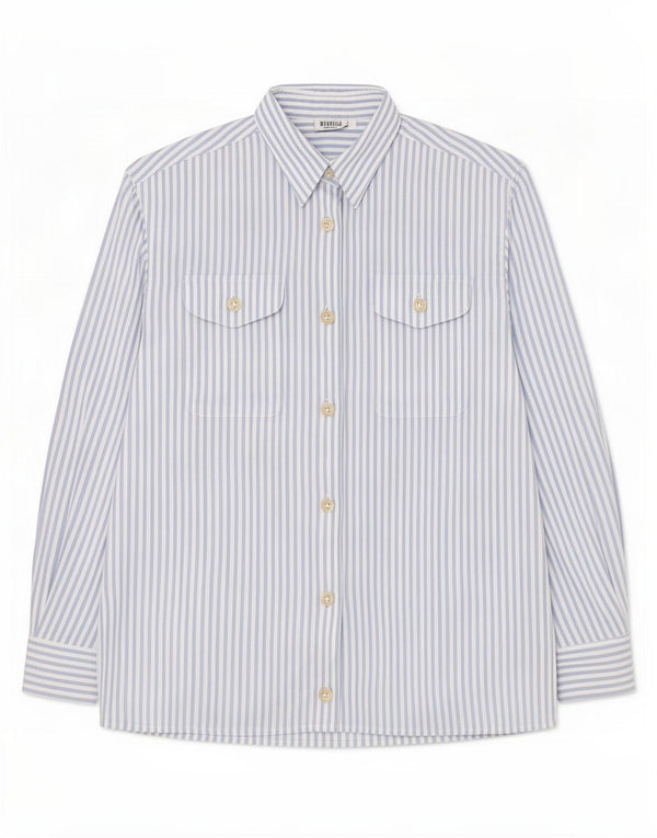 Chemise Femme Marella IT 42 Coton à fines rayures bleu moyen