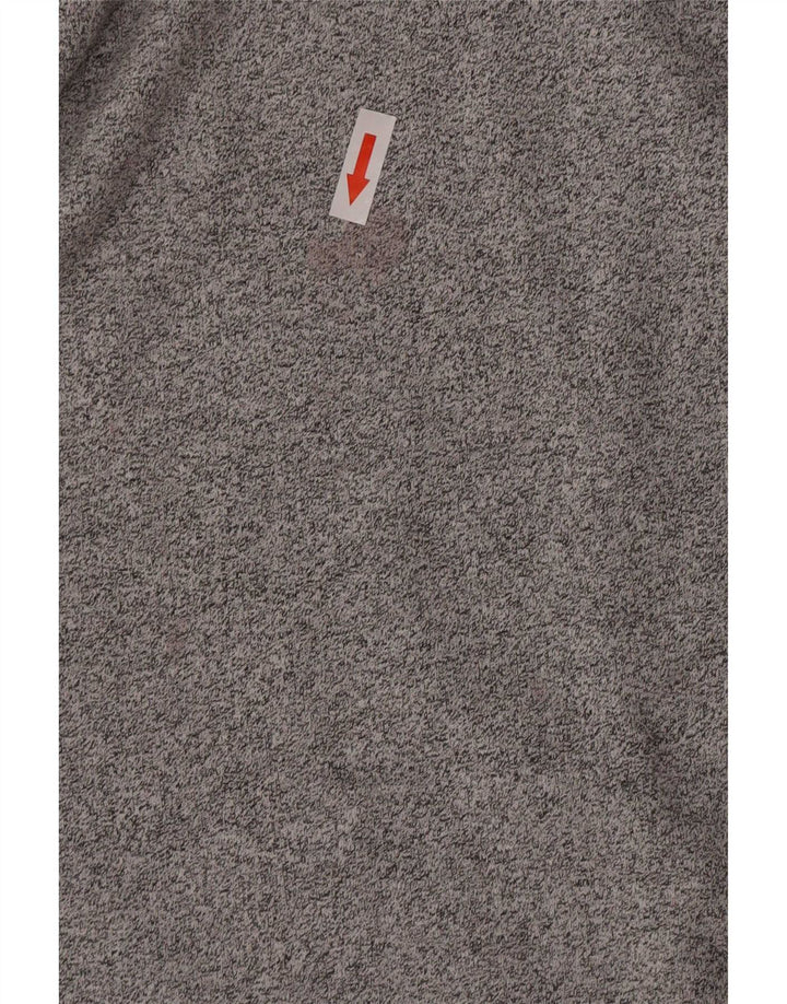 Asics Sweat-shirt graphique à col zippé pour homme Petit gris chiné en coton
