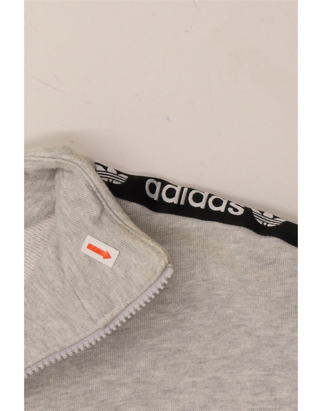 ADIDAS Womens Oversized Graphic Sweatshirt Jumper UK 10 Small  Grey Vintage Adidas and Second-Hand Adidas from Messina Hembry 