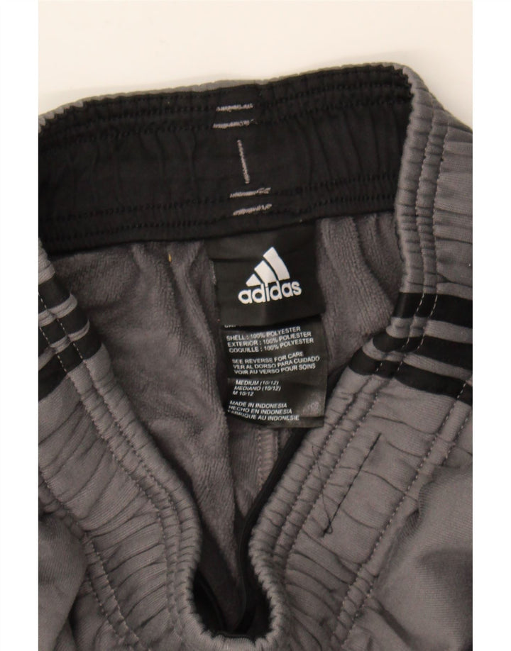 ADIDAS Boys Tracksuit Trousers 10-11 Years Medium Grey Polyester Vintage Adidas and Second-Hand Adidas from Messina Hembry 