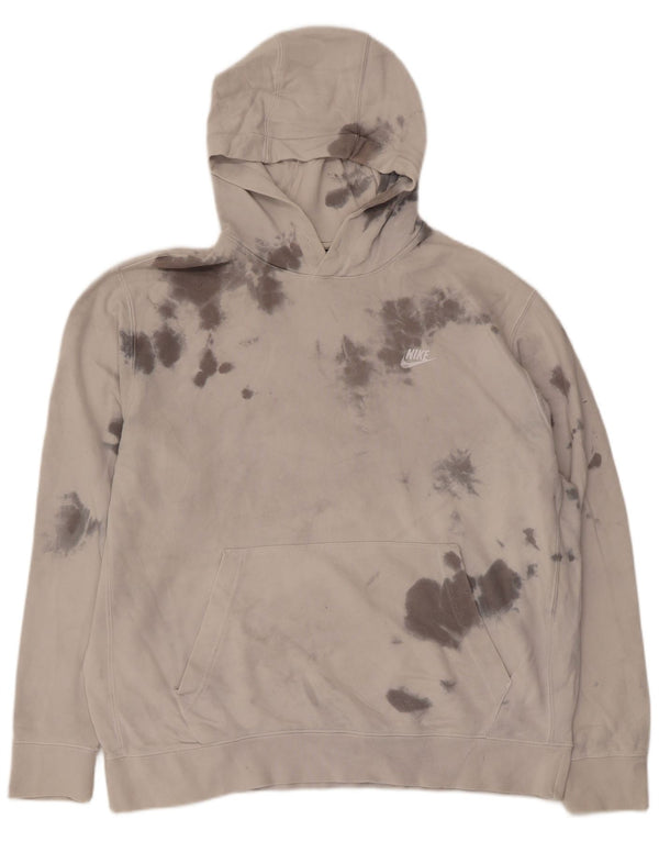 Nike Mens Hoodie Jumper XL Grey Tie Dye Cotton