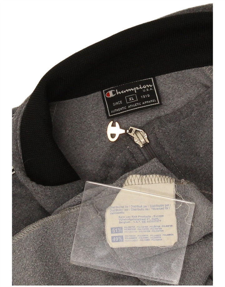 Champion Veste de survêtement graphique pour homme XL Gris Colorblock Polyester