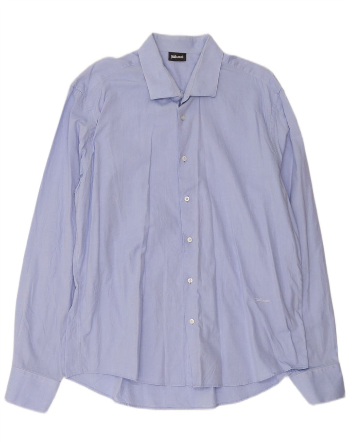 Just Cavalli Chemise homme Taille 45 17 3/4 XL Bleu