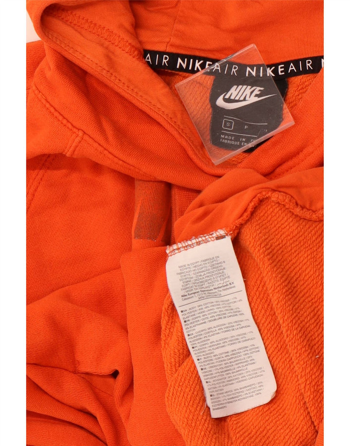 NIKE Pull à capuche coupe ample graphique pour femme UK 10 Small Orange Colourblock