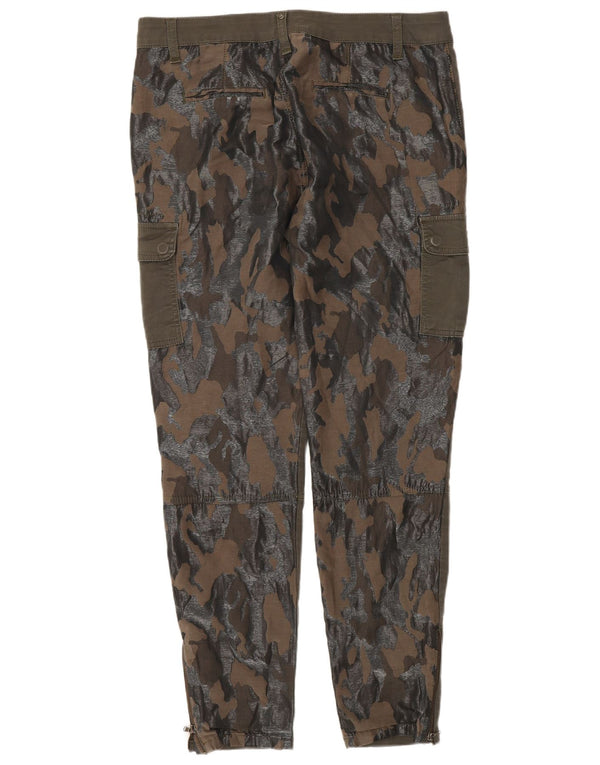 Liu Jo Pantalon Cargo Slim Femme W31 L30 Kaki Camouflage Coton