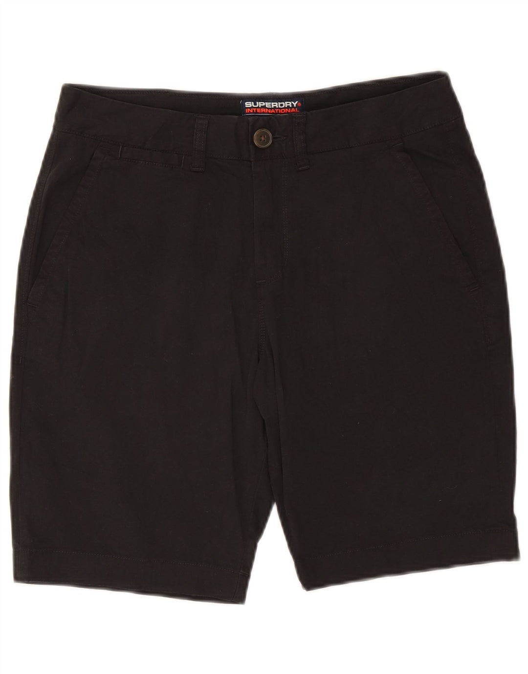SUPERDRY Short Chino Homme W32 Coton Noir Moyen