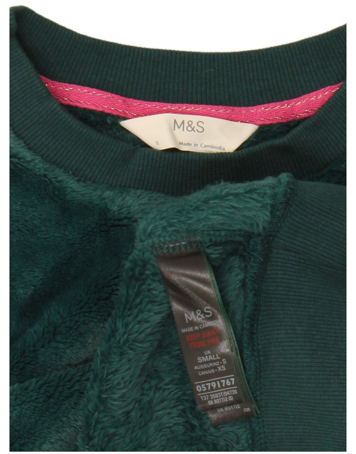 Marks & Spencer Sweat-shirt court surdimensionné pour femme UK 10 Petit Vert