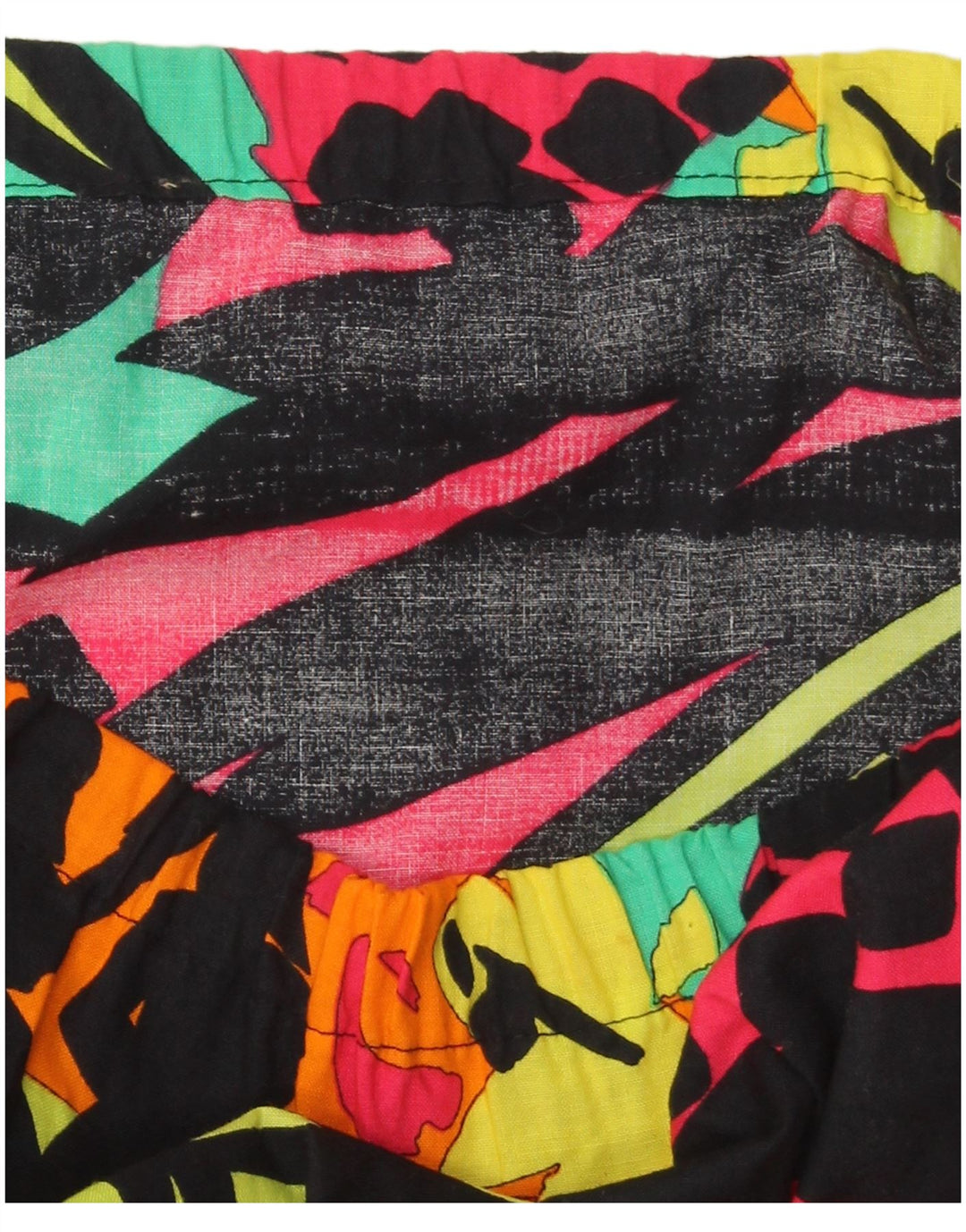 VINTAGE Jupe droite graphique femme W40 2XL Patchwork multicolore