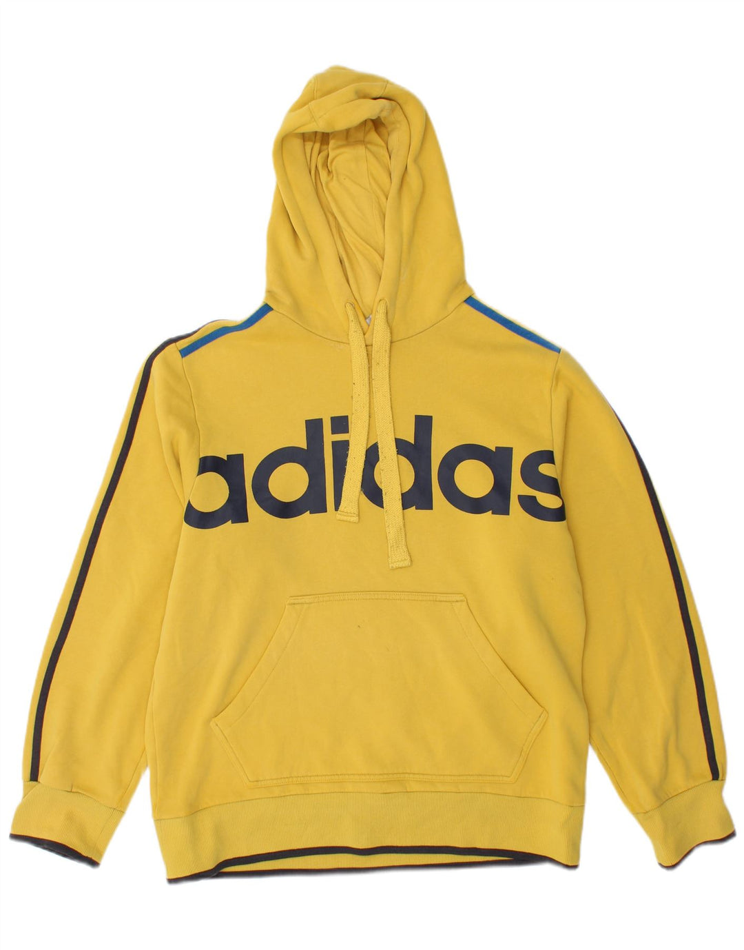 Adidas Pull à capuche graphique en coton jaune moyen pour homme