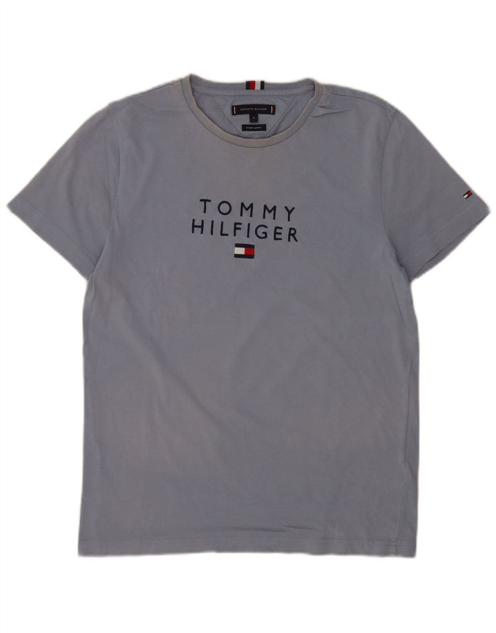 Tommy Hilfiger T-Shirt Graphique Homme Bleu Moyen Coton