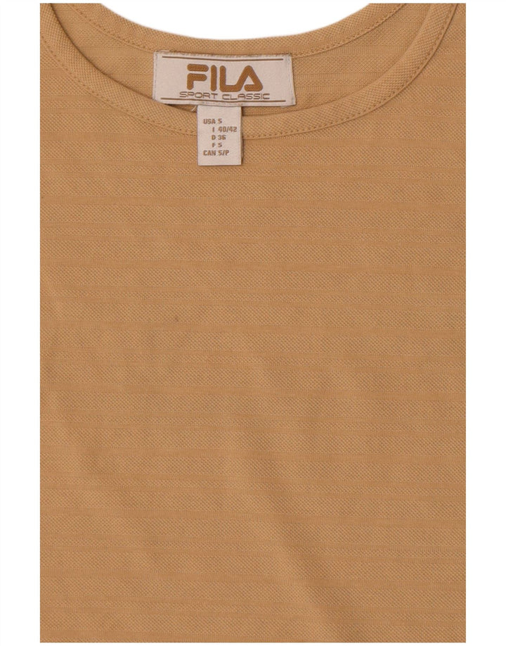 Fila Débardeur court pour femme UK 8 Small Marron