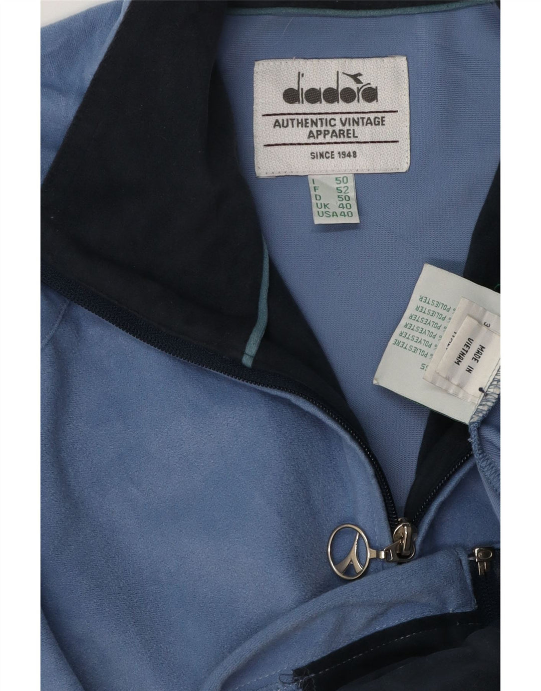 DIADORA Veste de survêtement coupe ample pour homme UK 40 Bleu moyen Colourblock