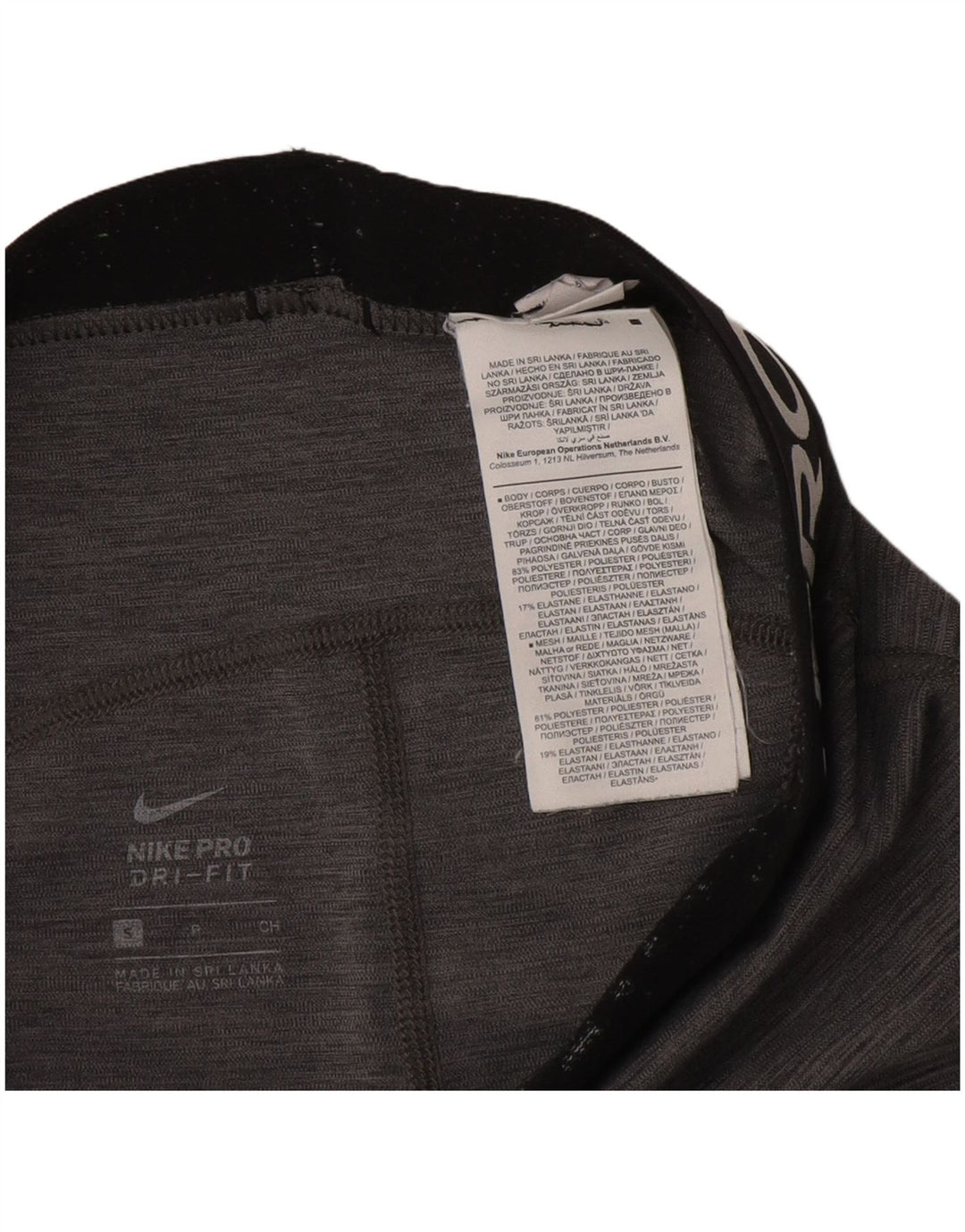 Nike Legging graphique Dri Fit pour femme UK 10 Petit polyester moucheté gris