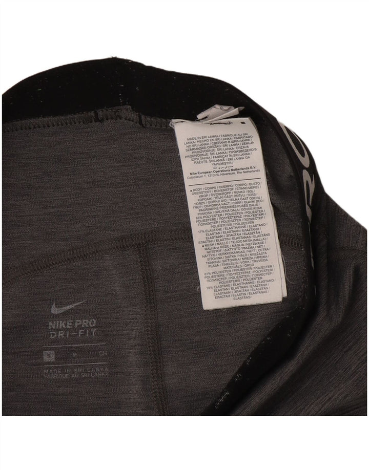 Nike Legging graphique Dri Fit pour femme UK 10 Petit polyester moucheté gris