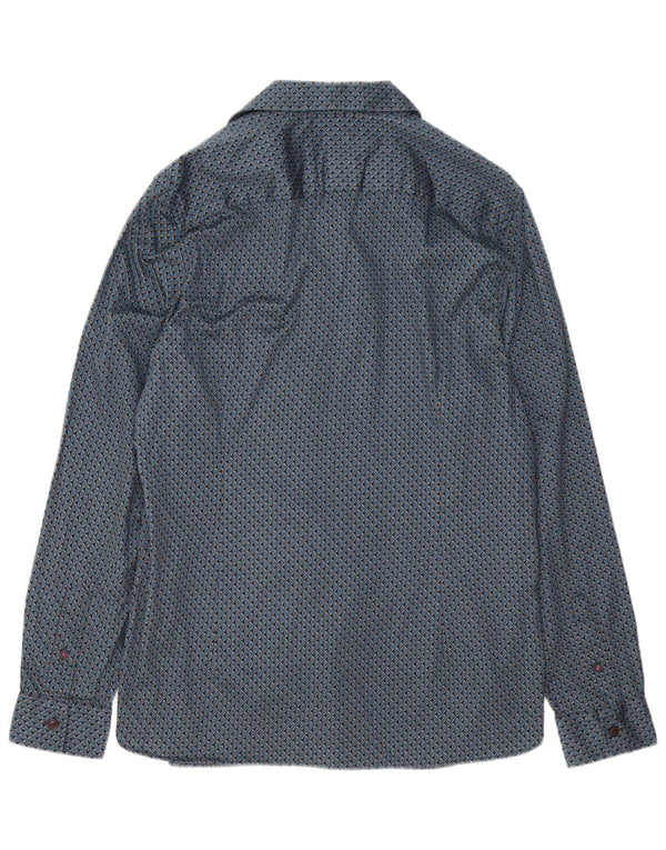 Ted Baker Chemise à motif abstrait pour homme Taille 5 XL Bleu Coton
