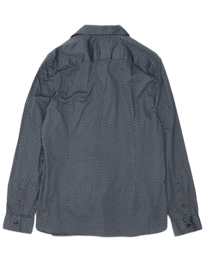 Ted Baker Chemise à motif abstrait pour homme Taille 5 XL Bleu Coton