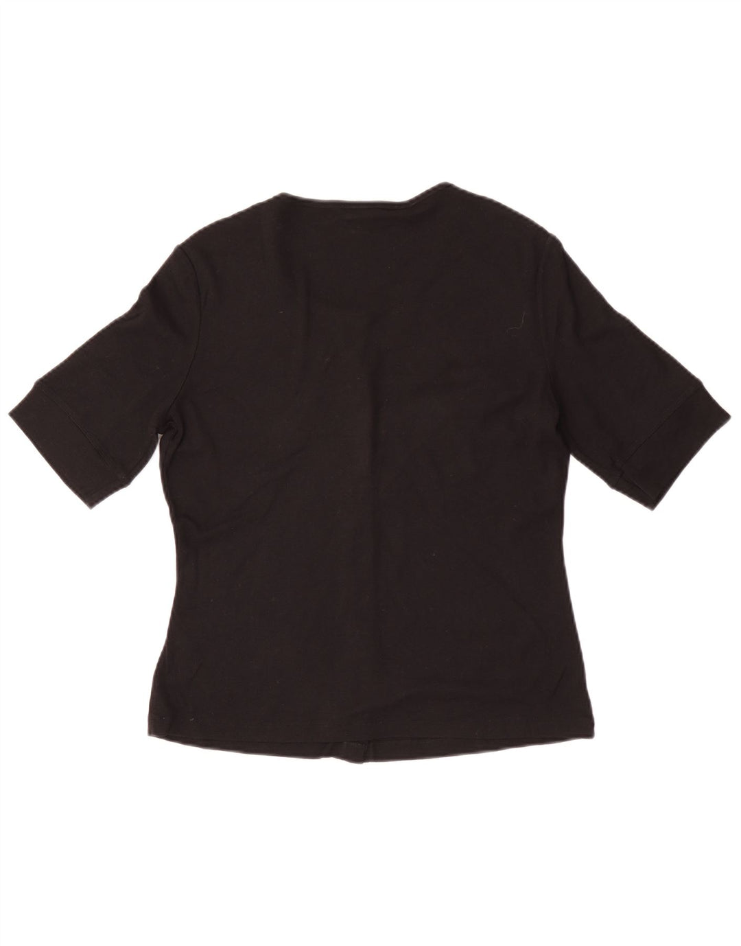 Jigsaw Cardigan à manches courtes pour femme UK 12 Medium Noir Modal