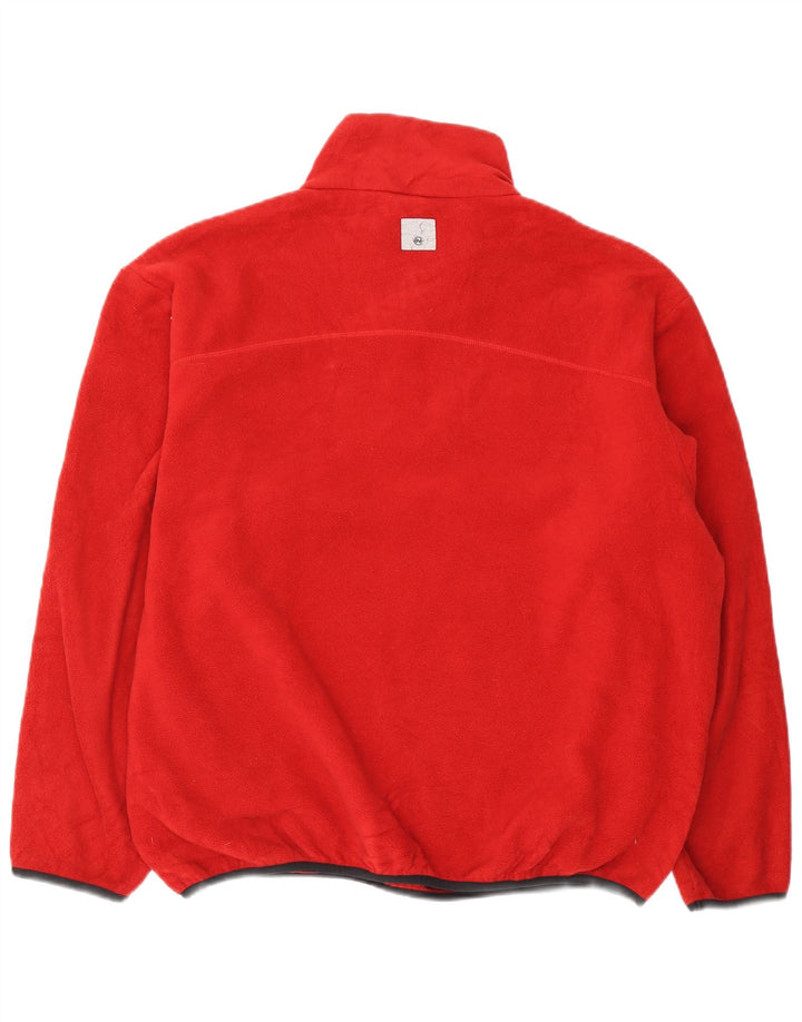 Nautica Pull polaire à col zippé pour homme XL Rouge Polyester
