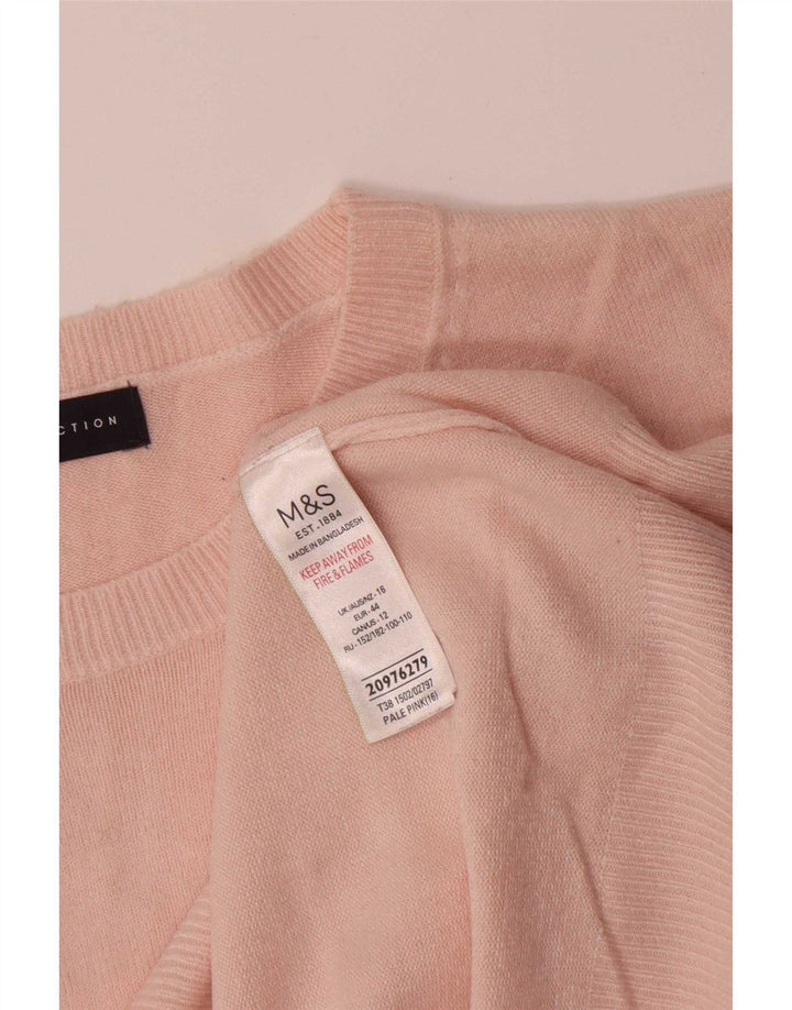 Marks & Spencer Pull surdimensionné à col bateau pour femme UK 16 Large Rose