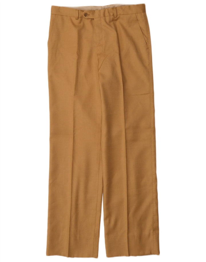 Pantalon de costume droit vintage pour homme IT 48 Medium W30 L32 Beige