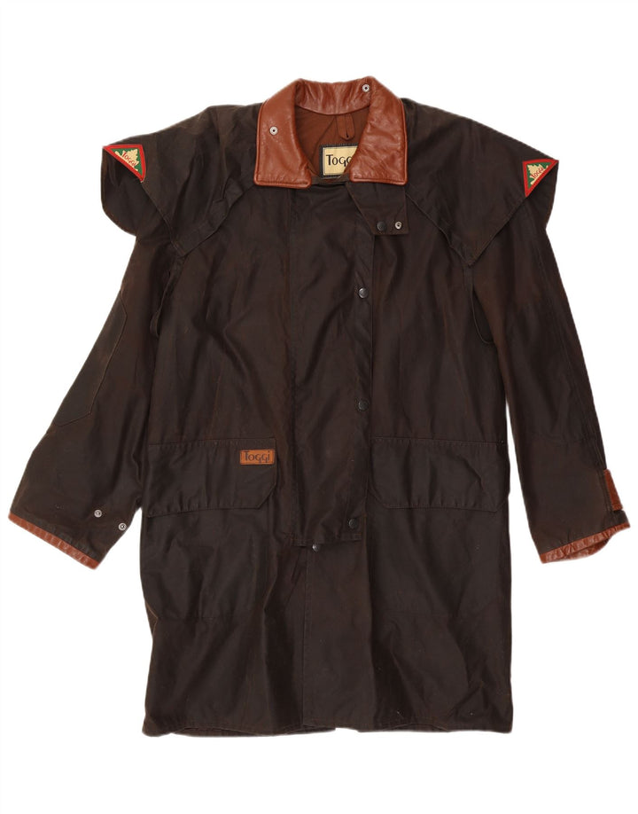 Toggi Manteau en coton ciré pour femme UK 10 Petit coton marron