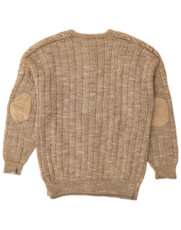 Pull Cardigan Vintage Homme Beige Moyen