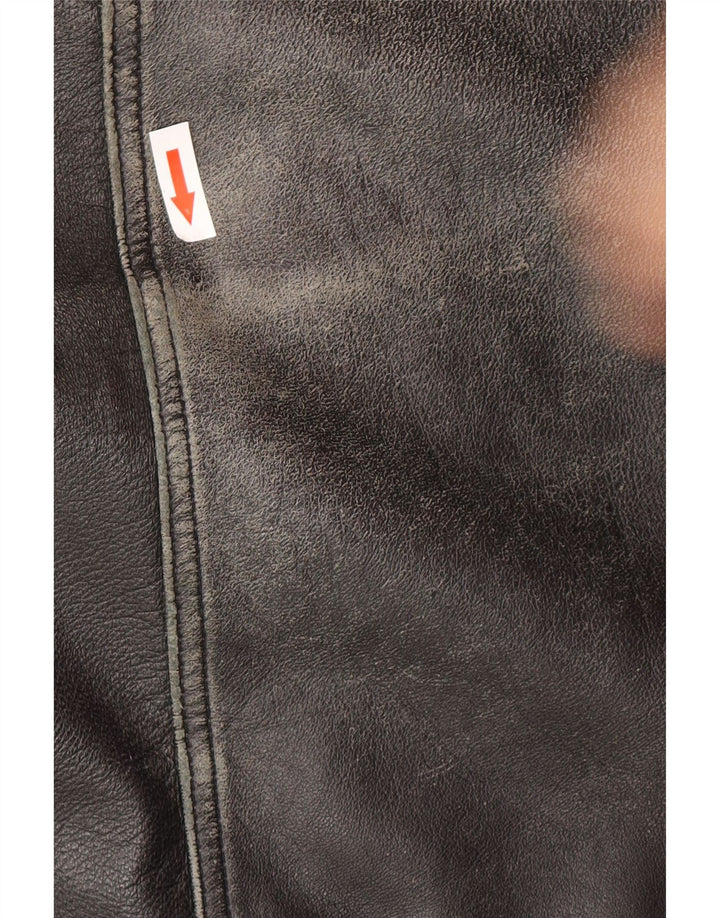 Veste en cuir homme vintage UK 38 Cuir noir moyen