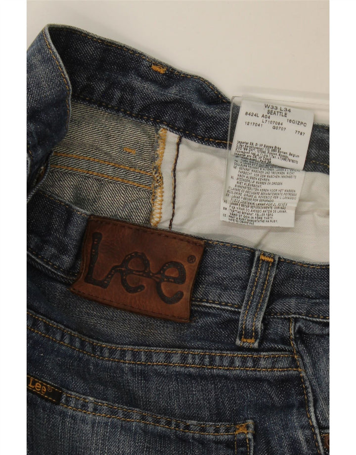Lee Jean droit Seattle femme W33 L34 bleu marine coton