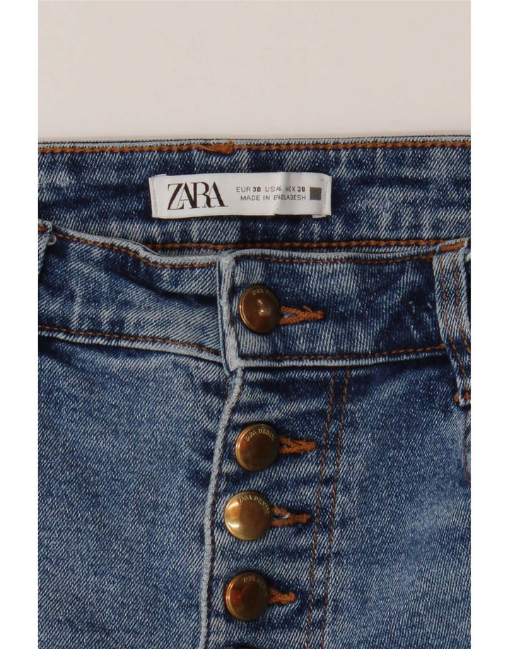 Zara Jeans Bootcut Femme EU 38 Small W28 L25 Bleu Coton