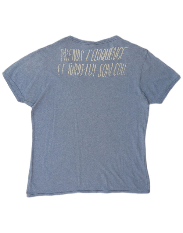 Scotch & Soda T-Shirt Graphique Homme XL Bleu