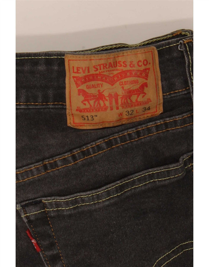 Levi's Jean Slim Droit Homme W32 L28 Gris Coton