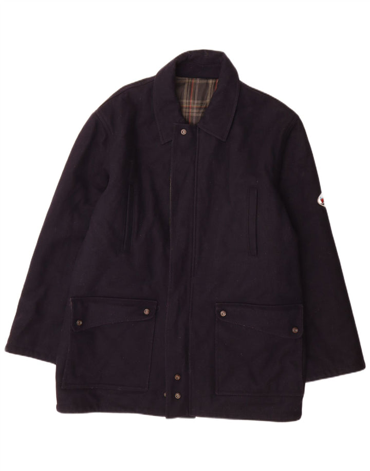 Manteau réversible pour homme North Pole UK 42 XL en laine bleu marine
