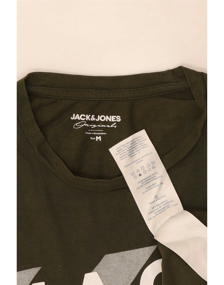 Jack & Jones Haut T-Shirt Graphique Homme Kaki Moyen Coton