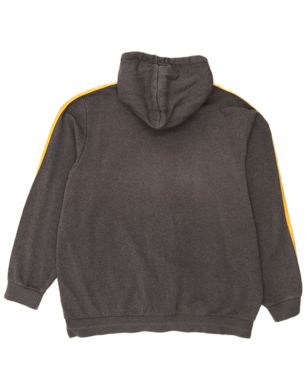 Adidas Pull à capuche zippé pour homme 2XL Gris Coton