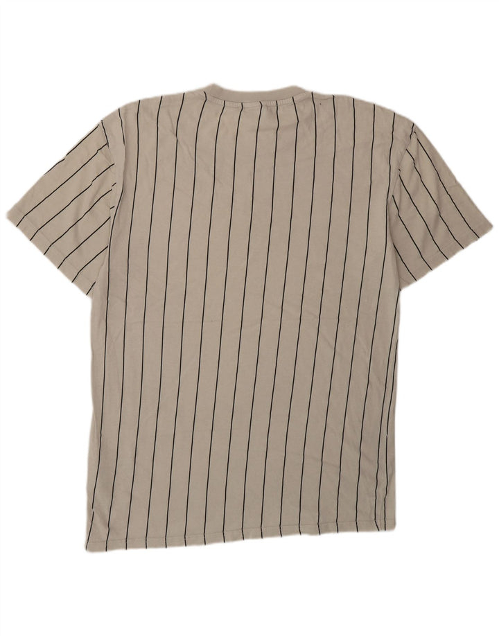KARL KANI T-Shirt Graphique Haut Petit Coton Rayé Beige Homme