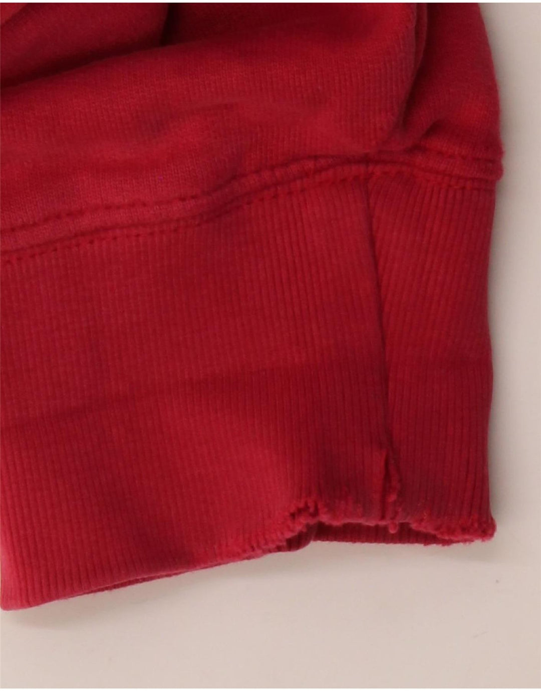 VINTAGE Pull à capuche graphique pour homme en coton rouge moyen