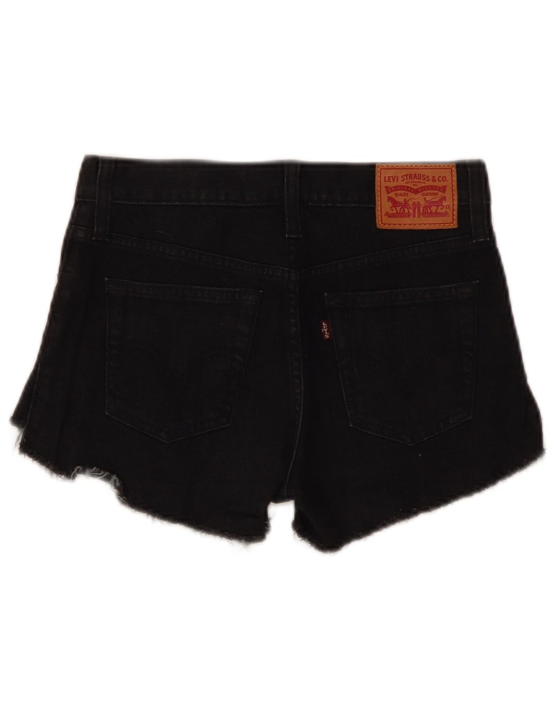 LEVI'S Short en Jean Femme W24 XS Noir Coton