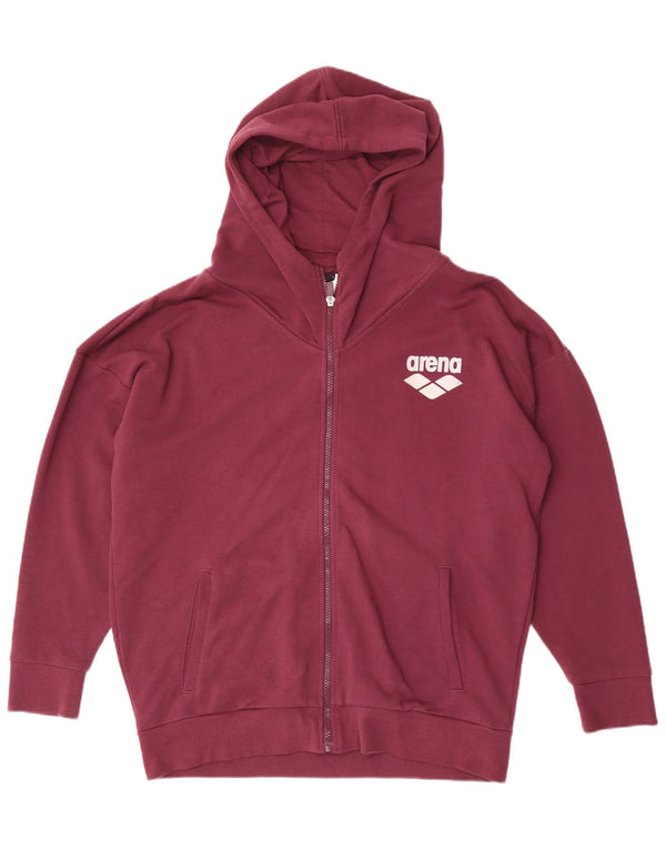 Arena Pull à capuche zippé coupe décontractée pour femme UK 14 Large Marron Coton